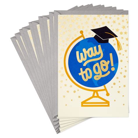 Hallmark Pack of 10 Graduation Cards with Envelopes (Way to Go ...