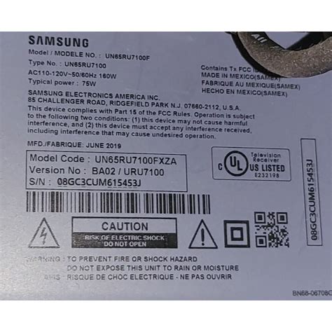 User manual Samsung UN65RU7100FXZA (English - 177 pages)