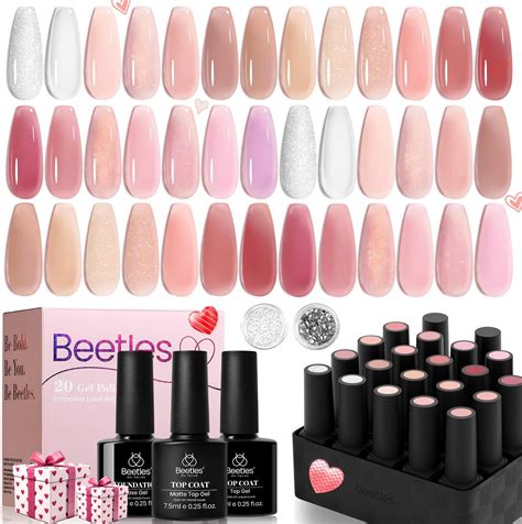 Amazon.com : Beetles Gel Nail Polish Set 6 Colors & Beetles Gel Nail ...