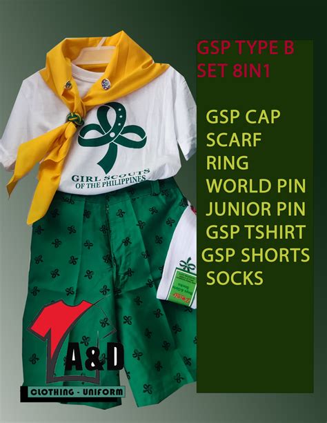 GIRLSCOUT ( JUNIOR SCOUT TYPE B SET) COMPLETE UNIFORM | Lazada PH