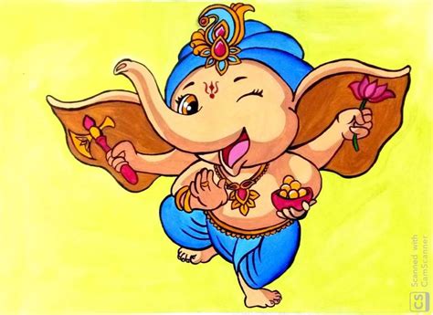 Bal Ganesha Ganesh Drawing For Kids - canvas-isto