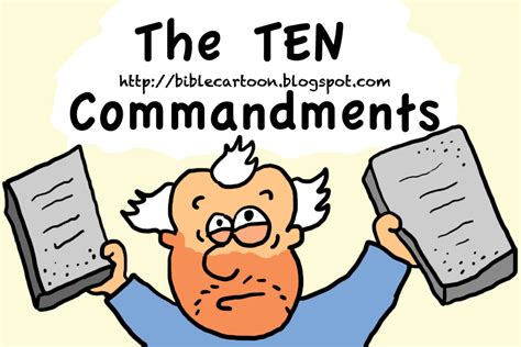 Bible Cartoon: Moses: 10 Commandments