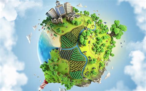 3d Earth, 3D art, Earth with 3D landscape, Earth, ecology, Globe 3D, World 3D, HD wallpaper | Peakpx