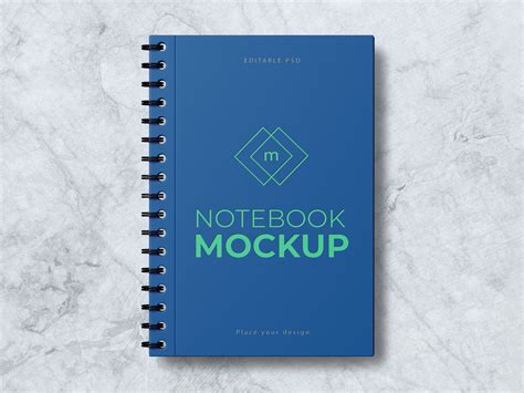 Free A4 Spiral Notebook Mockup | Mockuptree