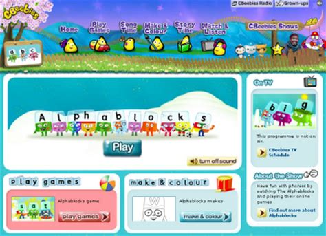 Learning Phonics: Alphablocks site