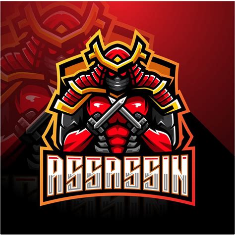 Free Samurai Esports Mascot Logo – Graphicsfamily 15C