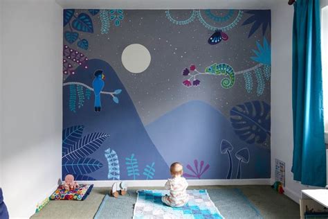 I'd always wanted to paint a mural, so decorating my sons nursery was ...