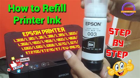 How to Refill Printer Ink of Epson Printer | L3110 | L3111 | L3118 | L3319 | L3150 | L3158 ...