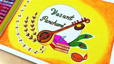 Basant Panchami Drawing / Vasant Panchami Poster / Easy Vasant Panchami ...