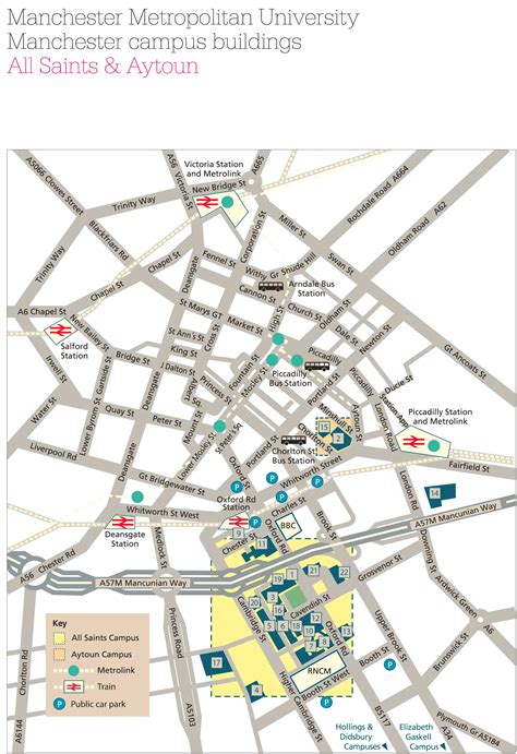 Manchester Metropolitan University Campus Map 1 - MapSof.net