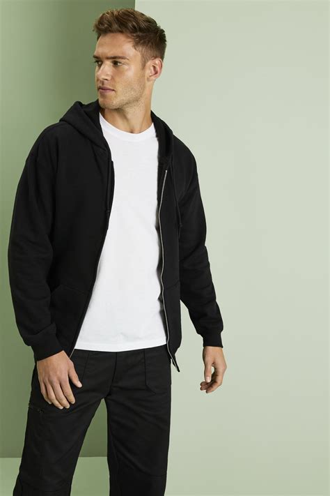 Gildan Men's Full Zip Hoodie, Black | Simon Jersey