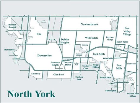 North York map - Map of North York (Canada)