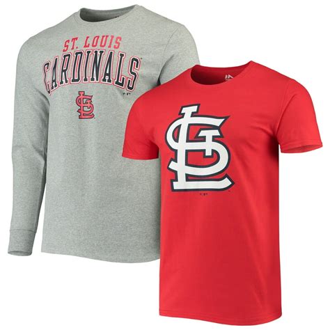 St. Louis Cardinals Fanatics Branded Team Logo T-Shirt Combo Set - Red/Gray - Walmart.com ...