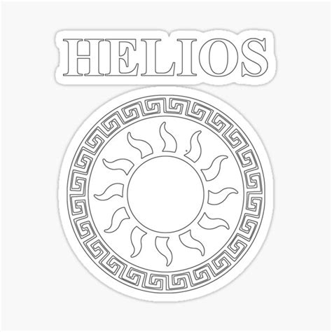 "Helios Ancient Greek God of the Sun Symbol" Sticker for Sale by WarlordApparel | Redbubble