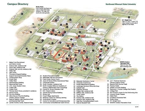 Campus Maps & Directions+ | Map, Campus map, Northwest missouri state university