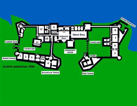 Map of Hogwarts Castle: Ground Floor – Harry Potter Lexicon