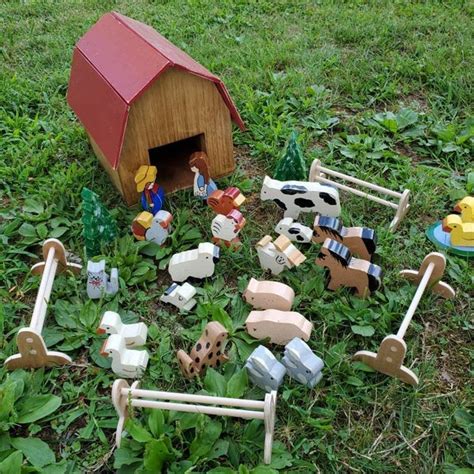 Wooden Farm Toys - Etsy