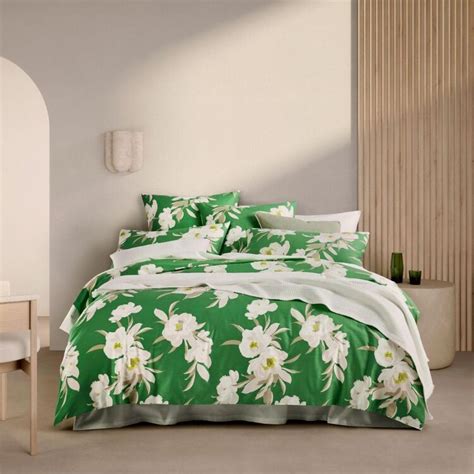 Sheridan Maplewood Cotton Sateen Quilt Cover Set Pea Queen