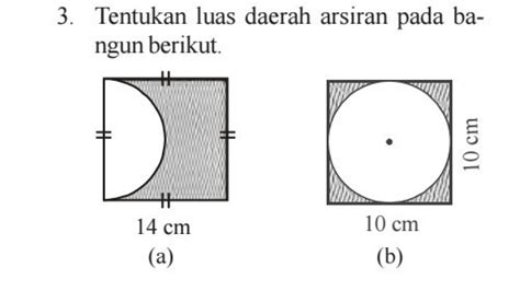 contoh soal keliling lingkaran yang diarsir Lingkaran persegi setengah ...