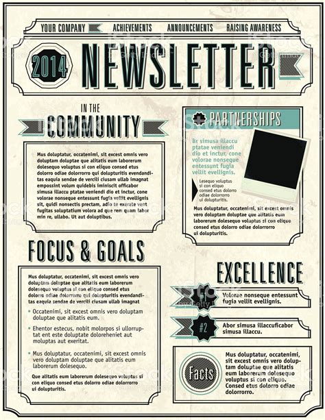 Company Newsletter Template With Photos | Newsletter design templates, Newsletter template free ...