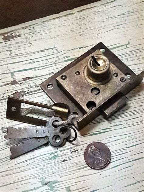 Antique Lock Key Yale & Towne Mortise Locks for Cabinet Door or Drawer ...