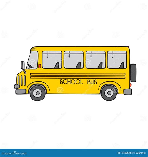 Yellow School Bus Cartoon