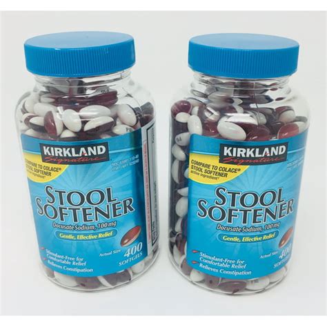 Stool Softener Docusate Sodium 400 softgels PACK OF 2 - Walmart.com - Walmart.com