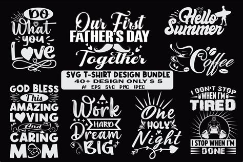 SVG T- Shirt Design Bundle Bundle · Creative Fabrica