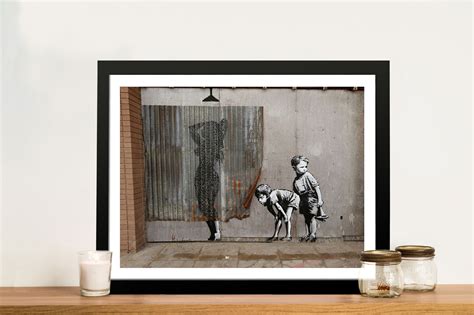 Buy Peeking Kids Banksy Framed Wall Artwork Killara Sydney Australia