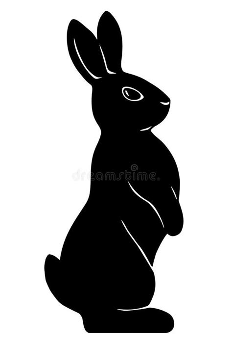 Premium Vector Standing Rabbit Silhouette Vector Isol - vrogue.co