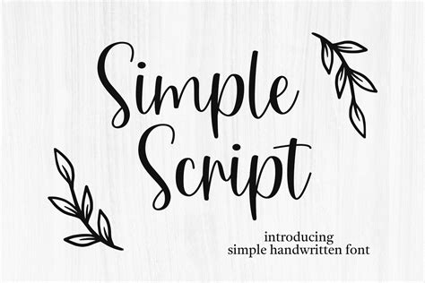 Simple Script Font by Artkenza · Creative Fabrica