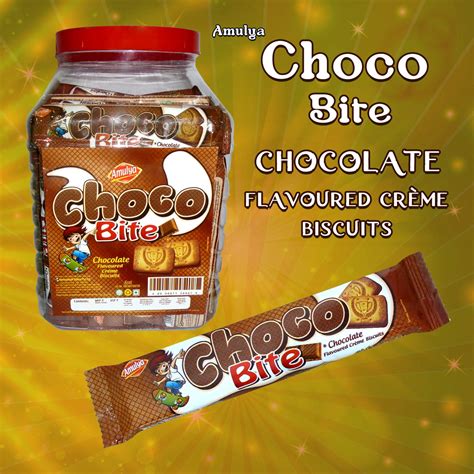 Choco Bite Chocolate Flavoured Creme Biscuits 22g x 50 Packets Jar - HEEMANKSHI BAKERS PRIVATE ...