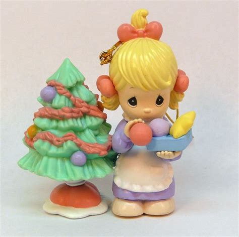 Enesco Precious Moments Christmas Ornament 1999 girl decorating the tree