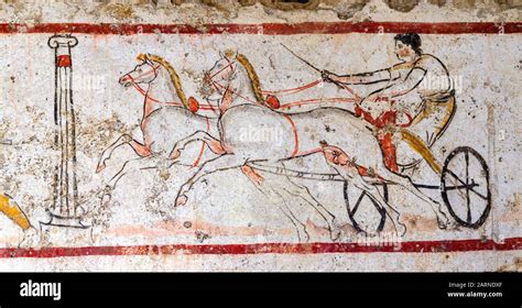 Ancient Greek Fresco in Paestum, Italy Stock Photo - Alamy