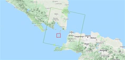 Location of the study Anak Krakatau Volcano (red rectangle), coverage ...