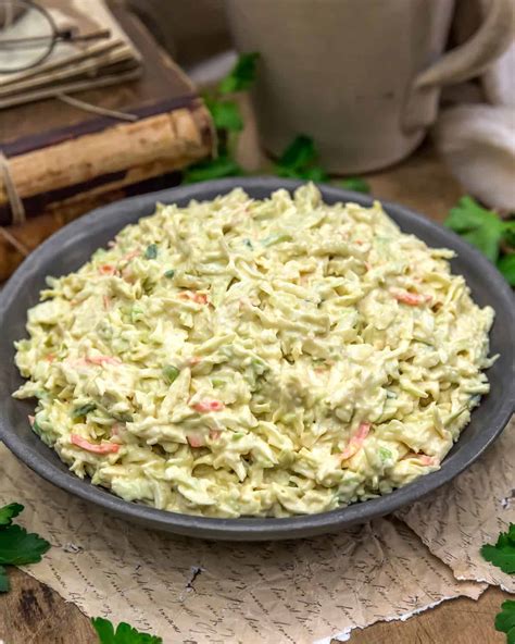 Vegan KFC Coleslaw (Copycat) - Monkey and Me Kitchen Adventures