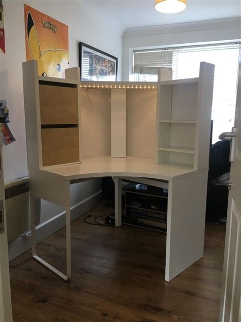 IKEA MICKE Corner Workstation Desk (white 100x142 cm) | in Kingston, London | Gumtree