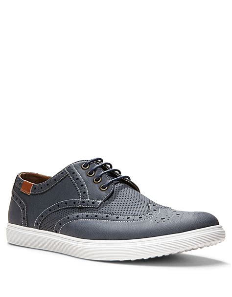 Lyst - Steve Madden Perforated Wingtip Sneakers in Blue for Men