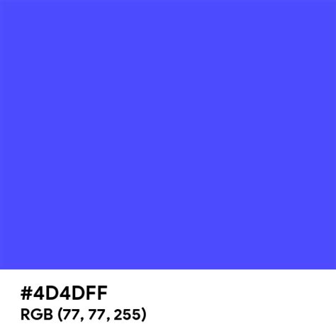 Neon Blue color hex code is #4D4DFF