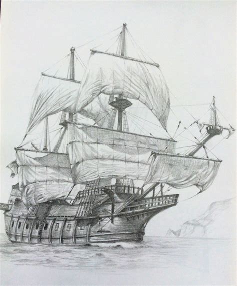 Galleon Drawing at PaintingValley.com | Explore collection of Galleon Drawing