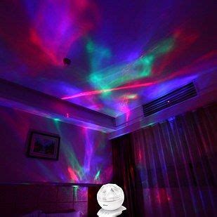 This color-changing light that projects realistic aurora designs onto your ceiling and walls ...