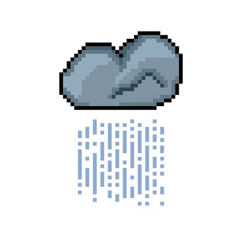 rain cloud pixel art style 21195092 Vector Art at Vecteezy