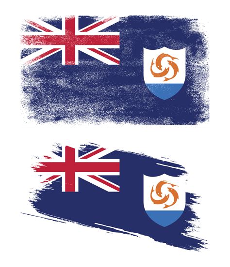 Anguilla flag in grunge style 7412816 Vector Art at Vecteezy