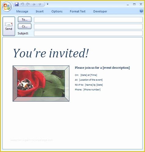 Free Email Invitation Templates for Outlook Of Download Free Printable ...