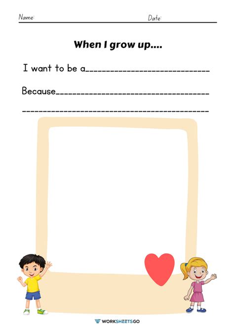 When I Grow Up Worksheet Kindergarten - Worksheets For Kindergarten