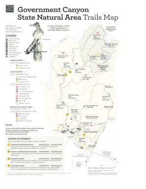 Government Canyon Map - Fill Online, Printable, Fillable, Blank | pdfFiller