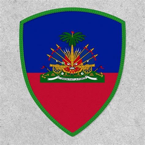 Haitian Flag & Coat of Arms, Flag of Haiti Patch | Zazzle | Haiti flag ...