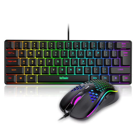 Buy RedThunder 60% Gaming Keyboard and Mouse Combo, Ultra-Compact 61 ...