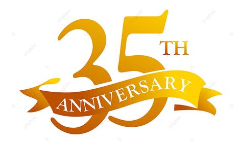 35 Anniversary Vector Hd Images, 35 Year Ribbon Anniversary ...