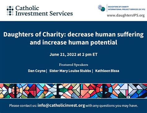 Webinar - Daughters of Charity: Decrease Human Suffering and Increase Human Potential - FAMVIN ...